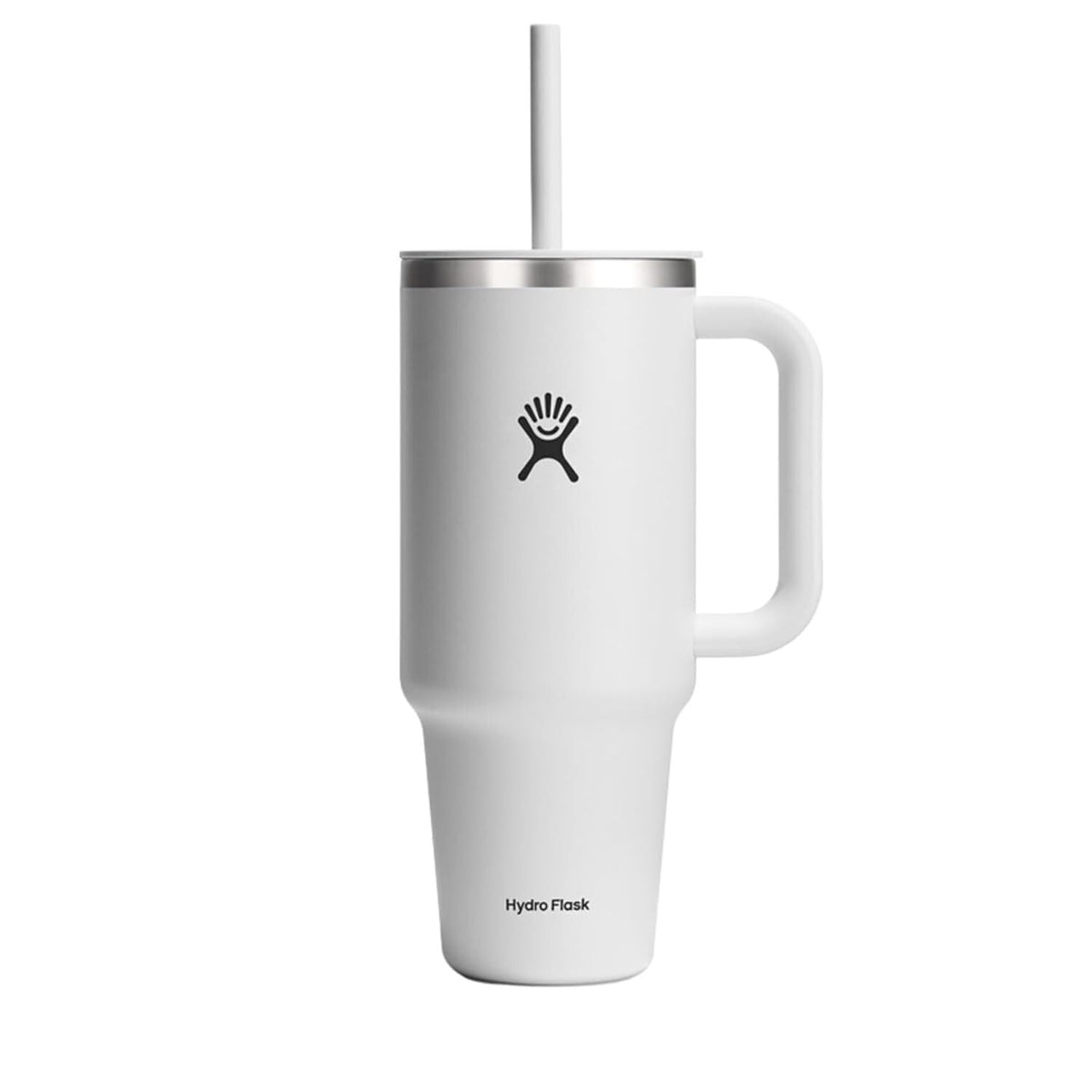 Hydro Flask Travel Tumbler with Handle, Lid and Straw - Insulated Stainless Steel in 40 Oz Agave
