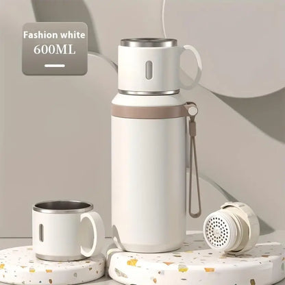 29 oz Stainless Steel Insulated Durable Water Bottle with Carry Strap, Portable Travel Flask for Hot and Cold Drinks, Outdoor Drinkware for Camping, Cycling, Home, and Office, Insulated Water Bottles #GLOBAL PICKS