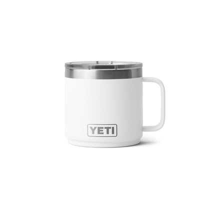 YETI Rambler 14 oz Ceramic Lined Stackable Mug, Cape Taupe | Double-Wall Vacuum Insulated, Stainless Steel with MagSlider Lid