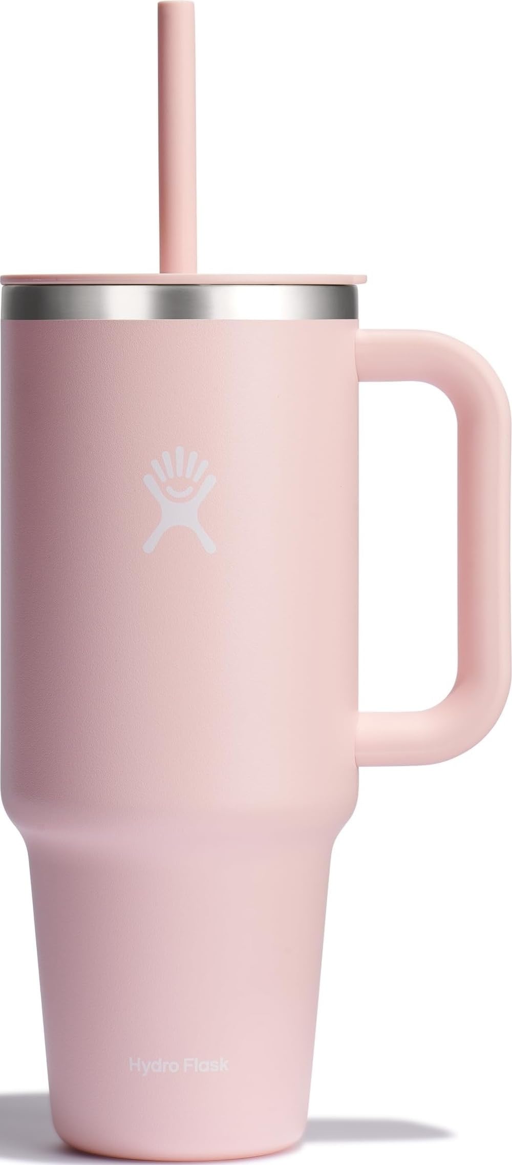 Hydro Flask Travel Tumbler with Handle, Lid and Straw - Insulated Stainless Steel in 40 Oz Trillium