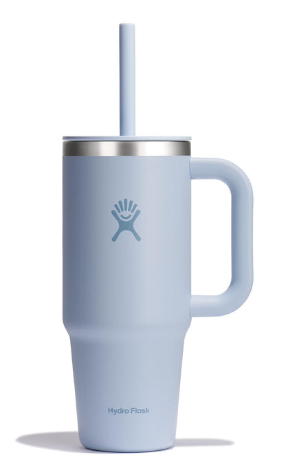 Hydro Flask Travel Tumbler with Handle, Lid and Straw - Insulated Stainless Steel in 40 Oz Trillium