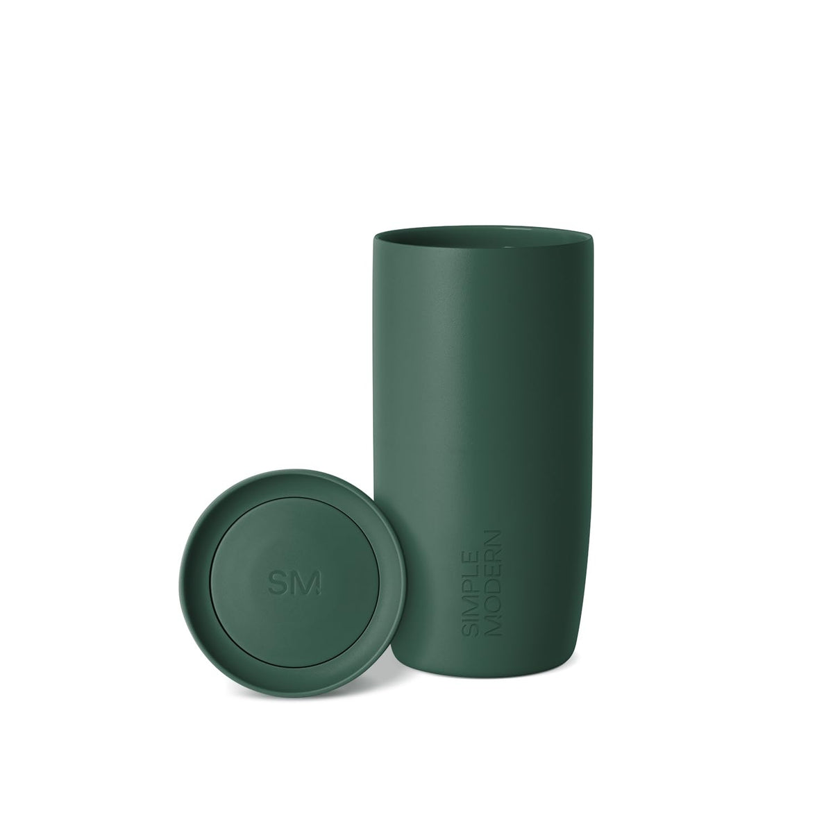 Simple Modern Insulated Travel Coffee Mug 360° Lid | 16oz | Green | Voyager Ceramic-Lined Insulated Stainless Steel Coffee Tumbler Iced Coffee Cup, Mug with Lid | Fits Cupholder, Sea Glass Sage