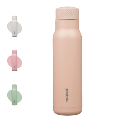 BJPKPK 21 oz Insulated Water Bottle, Leakproof Stainless Steel Flask | Double Wall Vacuum, Keeps Hot/Cold, Metal, BPA Free, Dishwasher Safe, Slim, Cupholder, Narrow, Reusable, Black
