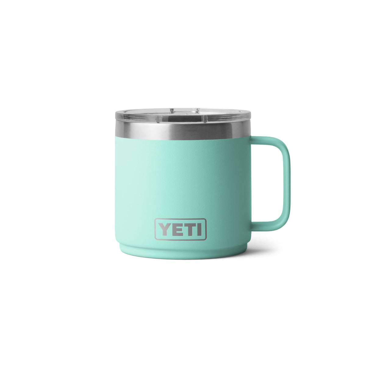 YETI Rambler 14 oz Ceramic Lined Stackable Mug, Cape Taupe | Double-Wall Vacuum Insulated, Stainless Steel with MagSlider Lid