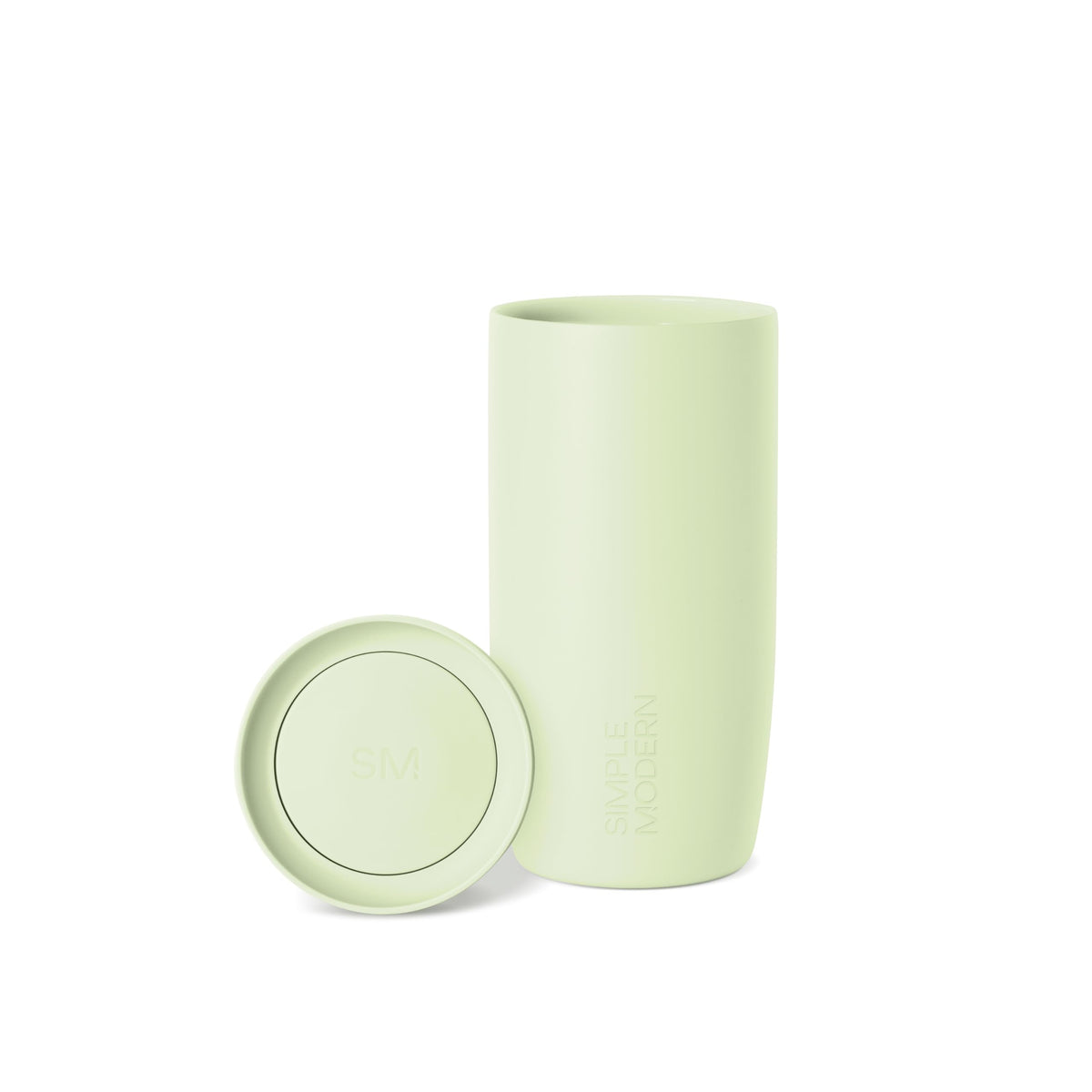 Simple Modern Insulated Travel Coffee Mug 360° Lid | 16oz | Green | Voyager Ceramic-Lined Insulated Stainless Steel Coffee Tumbler Iced Coffee Cup, Mug with Lid | Fits Cupholder, Sea Glass Sage