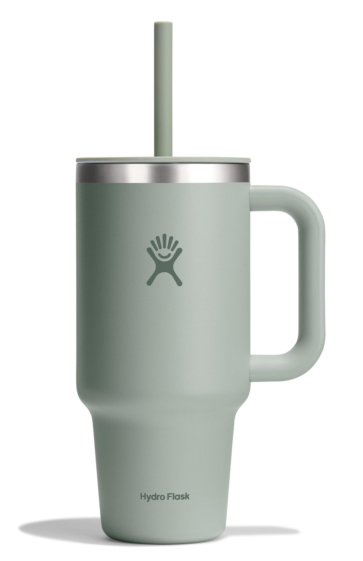 Hydro Flask Travel Tumbler with Handle, Lid and Straw - Insulated Stainless Steel in 40 Oz Trillium