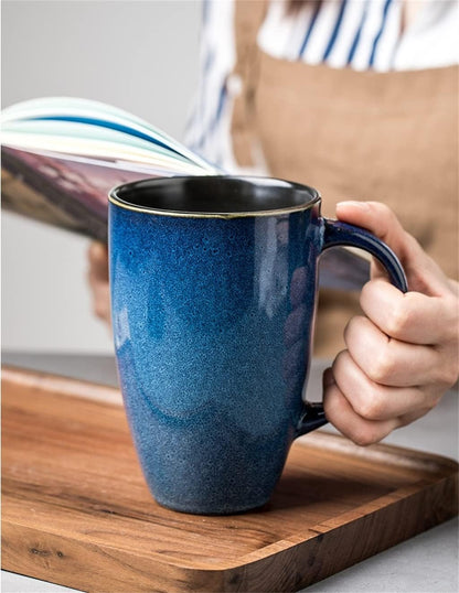 Mug Breakfast Cereal Milk Cute Ceramic Cup Daily Household Large-capacity Insulated Coffee With Spoon