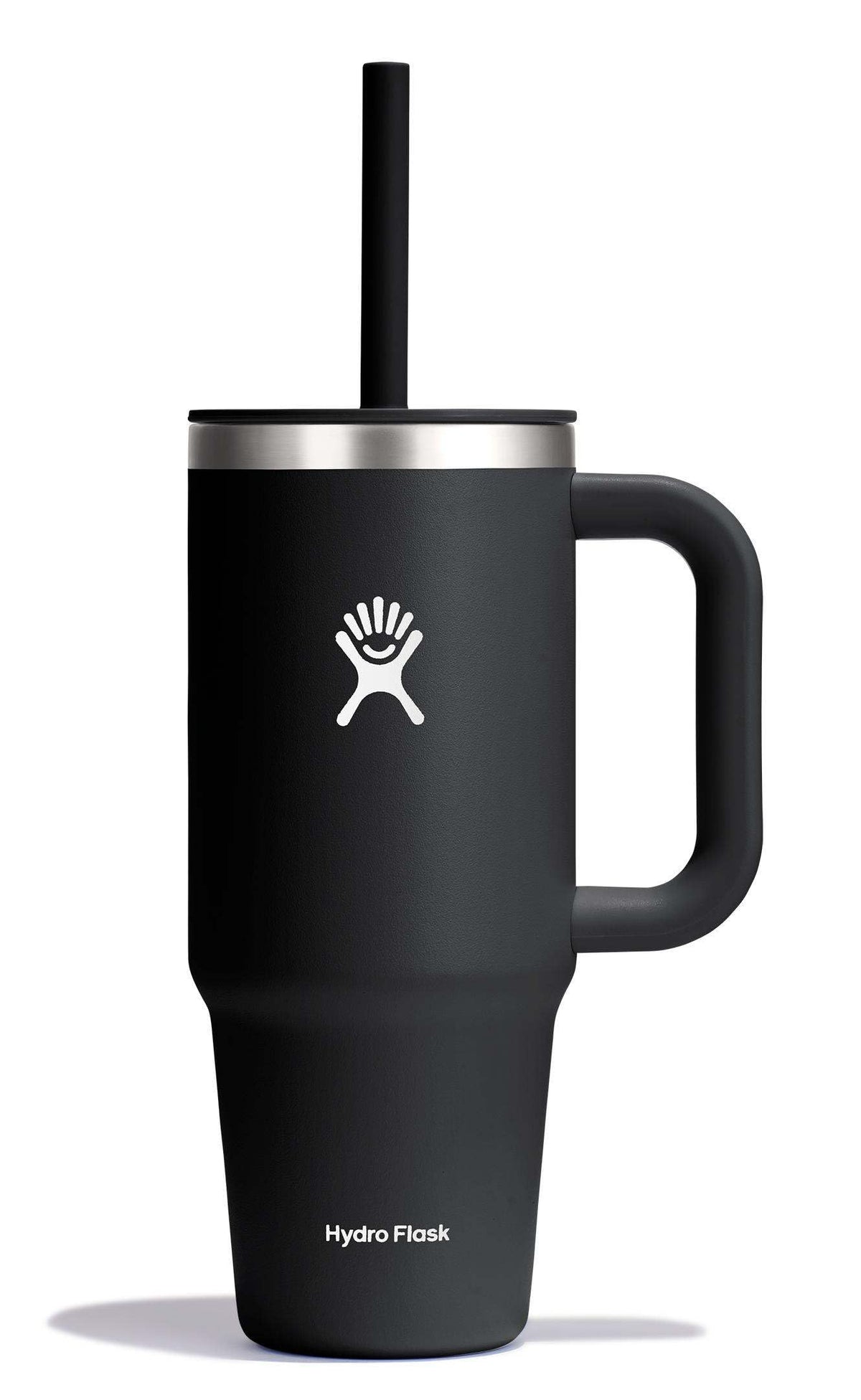 Hydro Flask Travel Tumbler with Handle, Lid and Straw - Insulated Stainless Steel in 40 Oz Agave
