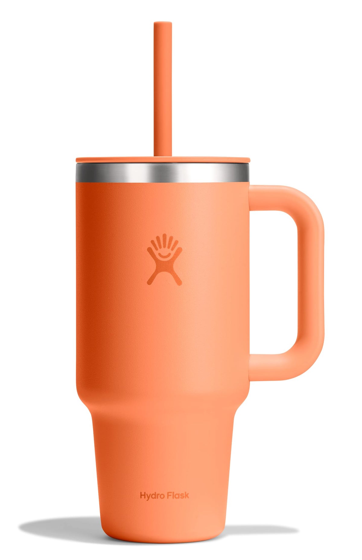 Hydro Flask Travel Tumbler with Handle, Lid and Straw - Insulated Stainless Steel in 40 Oz Agave