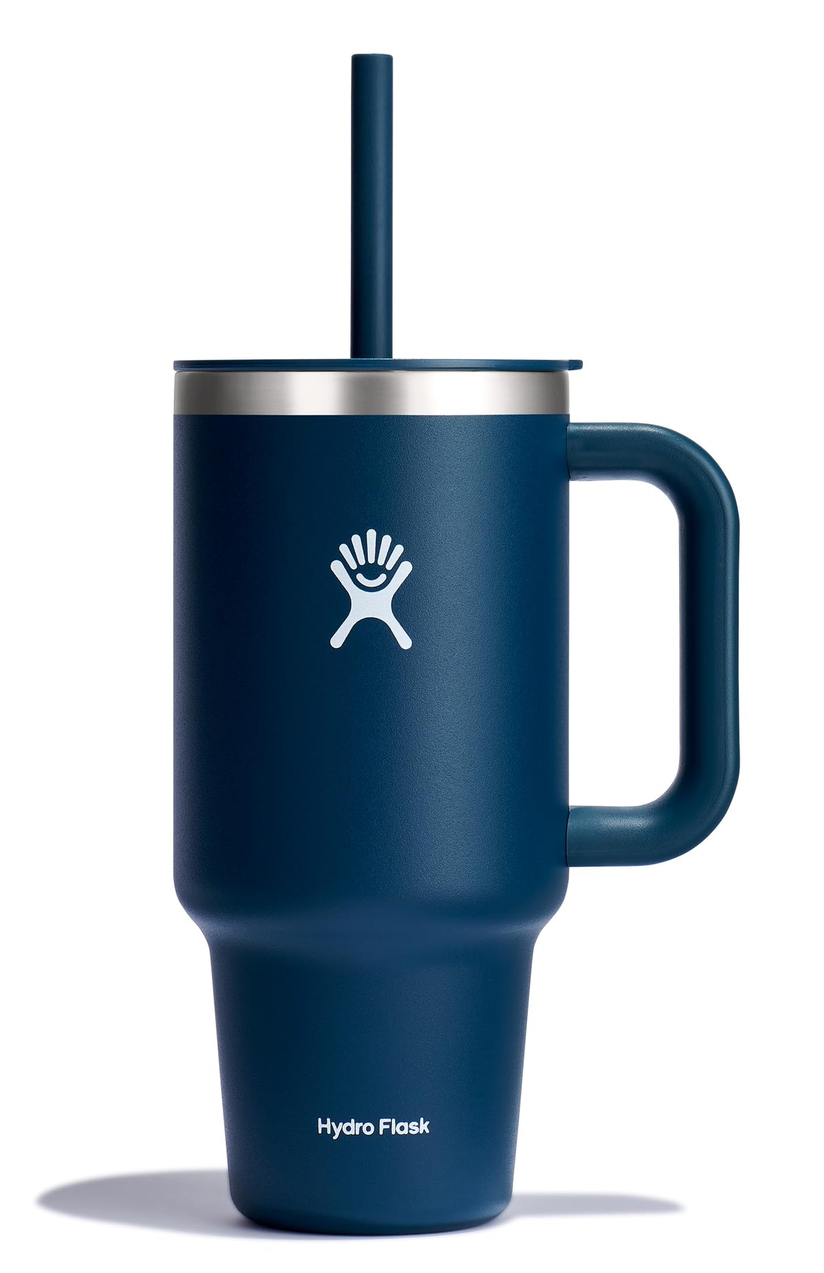 Hydro Flask Travel Tumbler with Handle, Lid and Straw - Insulated Stainless Steel in 40 Oz Trillium