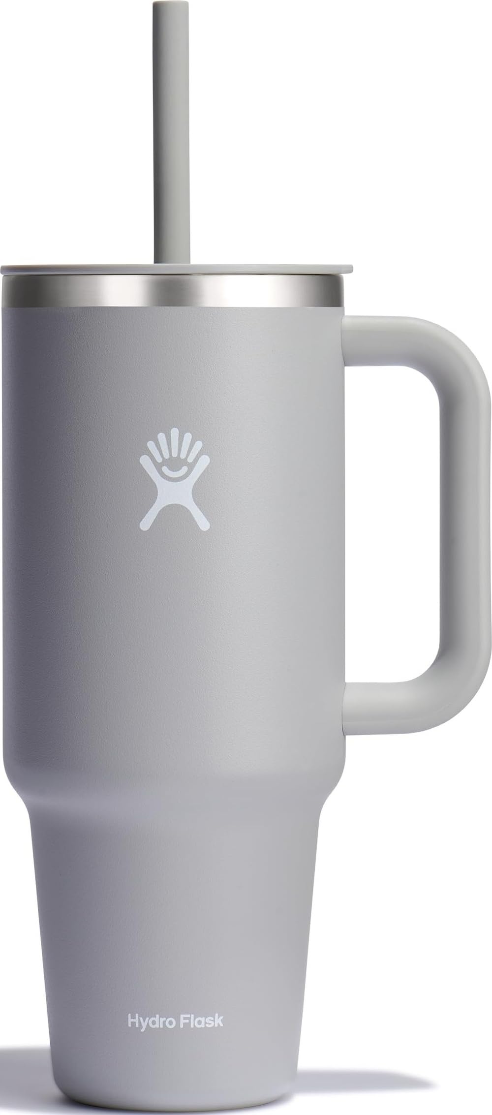 Hydro Flask Travel Tumbler with Handle, Lid and Straw - Insulated Stainless Steel in 40 Oz Trillium