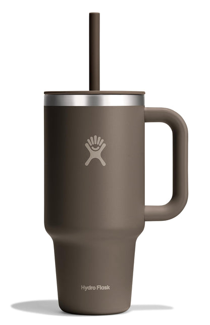 Hydro Flask Travel Tumbler with Handle, Lid and Straw - Insulated Stainless Steel in 40 Oz Trillium