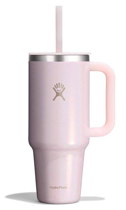 Hydro Flask Travel Tumbler with Handle, Lid and Straw - Insulated Stainless Steel in 40 Oz Trillium