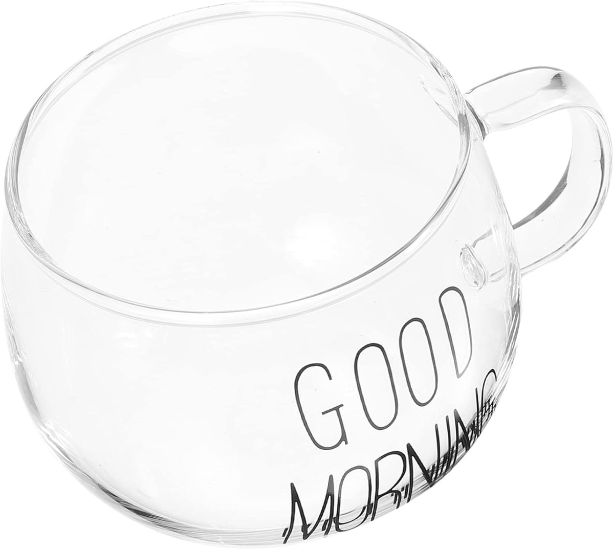 PRETYZOOM Milk Glass Cup Double-wall Heat-resistant Glass Mug Reusable Drinking Cup for Breakfast Milk Cereal Fruit