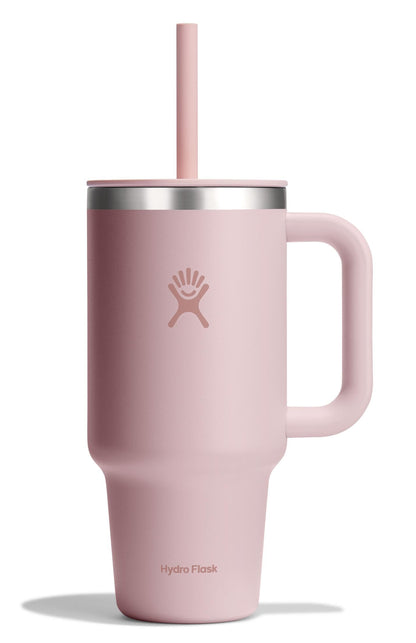 Hydro Flask Travel Tumbler with Handle, Lid and Straw - Insulated Stainless Steel in 40 Oz Trillium
