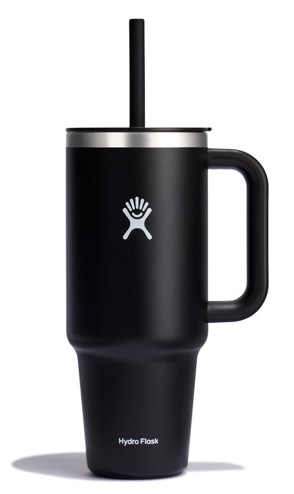 Hydro Flask Travel Tumbler with Handle, Lid and Straw - Insulated Stainless Steel in 40 Oz Trillium