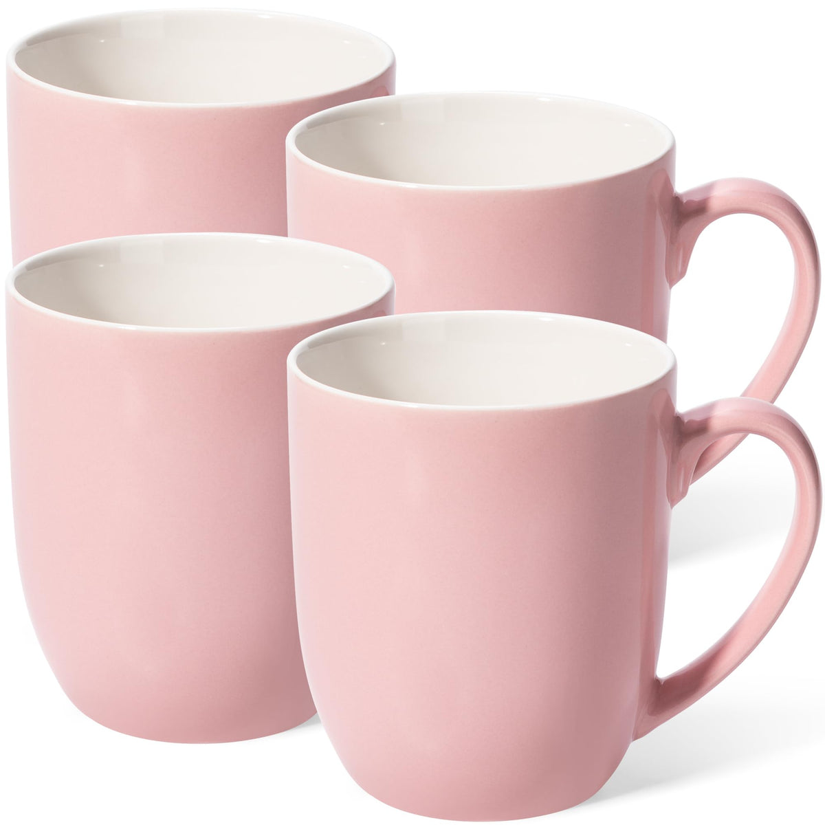 Urbanstrive 16 oz Large Coffee Mugs Set of 4 Ceramic Coffee Mug White Coffee Cups Tea Cups Idea Gift for Women Men House Warming Gifts New Home Office, White 4 Pack