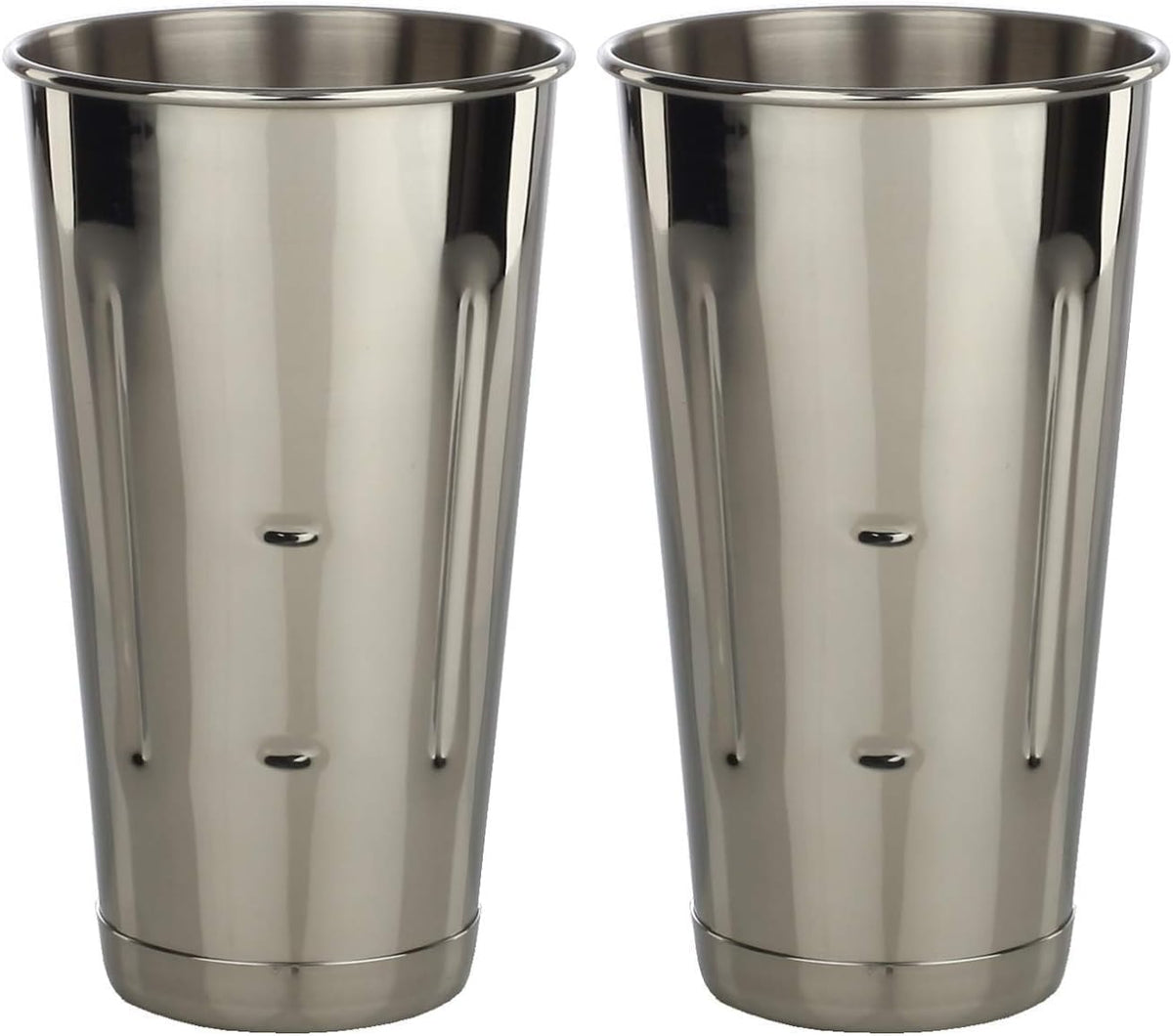 Stainless Steel 2 Pcs 30 oz Malt Milkshake Mixing Cup Two Ice Cream and Milkshake Machine Cups for Milkshake Machines
