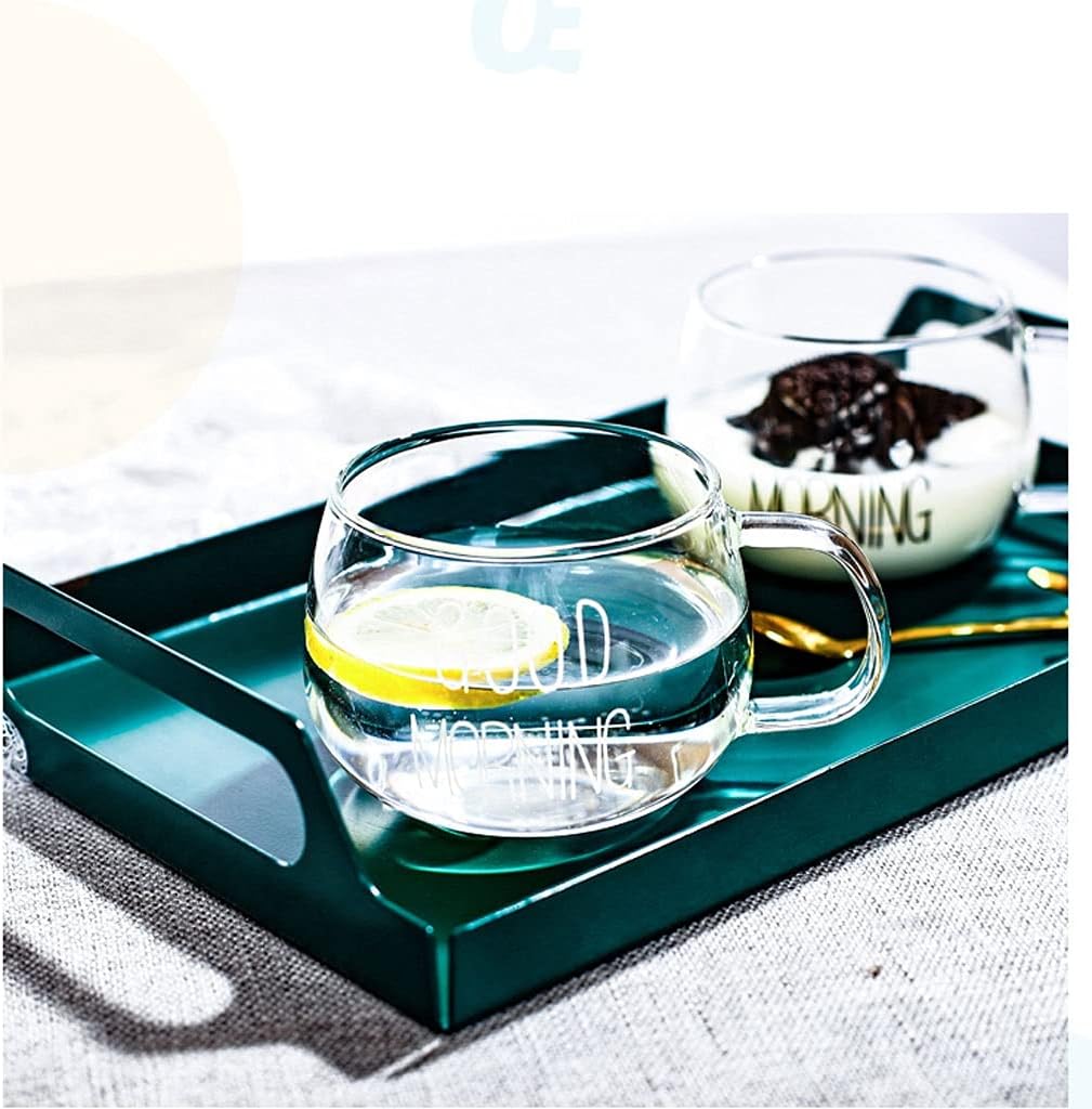 Drinking Cup Ewer Cup Female Breakfast Cup Heat-resistant Glass Cup Household Milk Cute Pot Belly Oatmeal Cup Coffee Mug (A) (A)