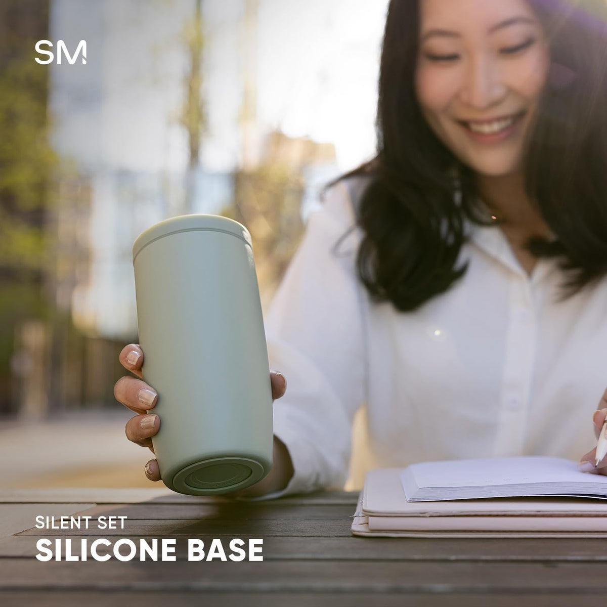 Simple Modern Insulated Travel Coffee Mug 360° Lid | 16oz | Green | Voyager Ceramic-Lined Insulated Stainless Steel Coffee Tumbler Iced Coffee Cup, Mug with Lid | Fits Cupholder, Sea Glass Sage