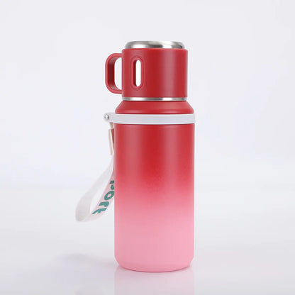 29 oz Stainless Steel Insulated Durable Water Bottle with Carry Strap, Portable Travel Flask for Hot and Cold Drinks, Outdoor Drinkware for Camping, Cycling, Home, and Office, Insulated Water Bottles #GLOBAL PICKS