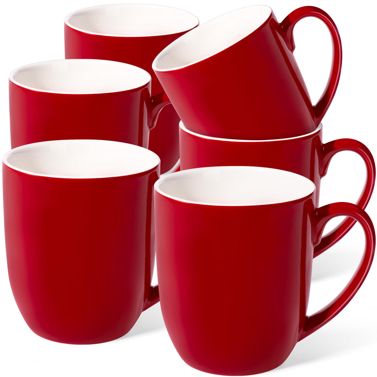 Urbanstrive 16 oz Large Coffee Mugs Set of 4 Ceramic Coffee Mug White Coffee Cups Tea Cups Idea Gift for Women Men House Warming Gifts New Home Office, White 4 Pack