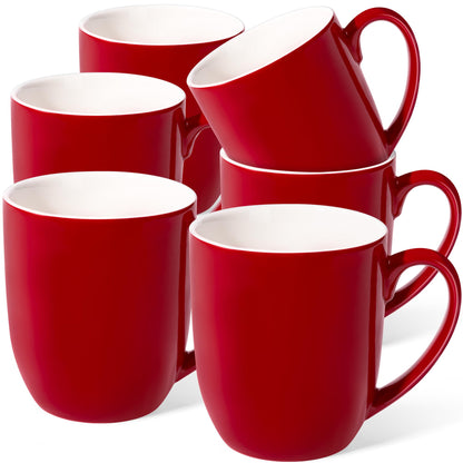 Urbanstrive 16 oz Large Coffee Mugs Set of 4 Ceramic Coffee Mug White Coffee Cups Tea Cups Idea Gift for Women Men House Warming Gifts New Home Office, White 4 Pack