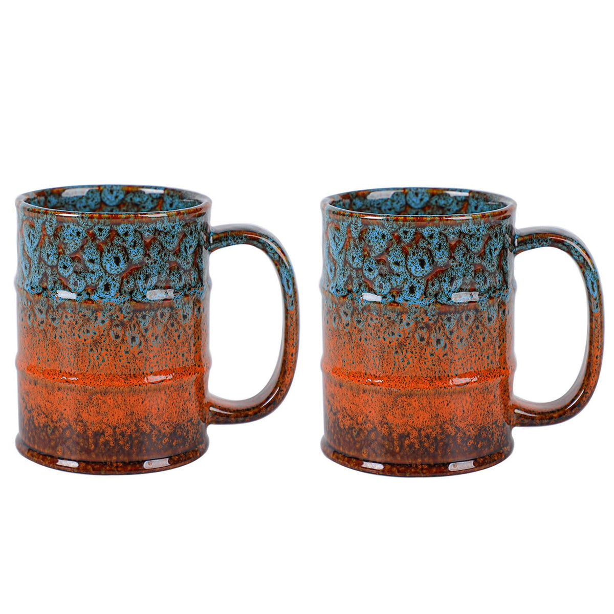 Coffee Mug,20 Oz Coffee Cups Ceramic Tea Cup Large Coffee Mug for Office and Home - Dishwasher and Microwave Safe Novelty Coffee Mug(1,Green and Blue)