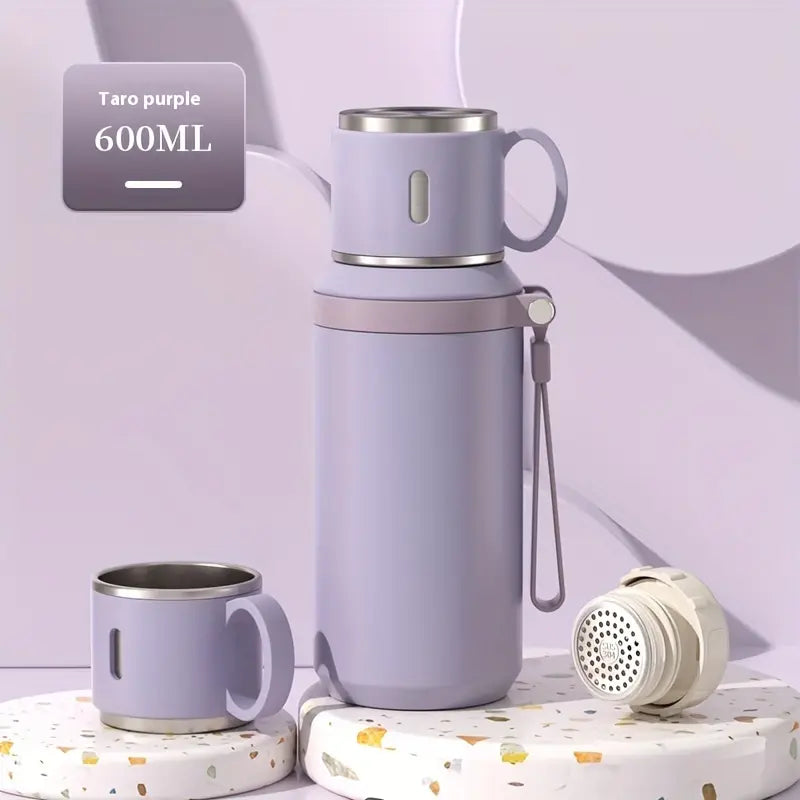 29 oz Stainless Steel Insulated Durable Water Bottle with Carry Strap, Portable Travel Flask for Hot and Cold Drinks, Outdoor Drinkware for Camping, Cycling, Home, and Office, Insulated Water Bottles #GLOBAL PICKS