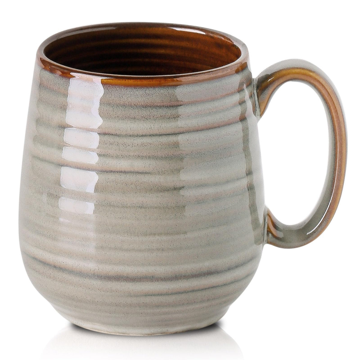 HASENSE Coffee Mug, 20 oz Ceramic Coffee Cup for Men and Women, Large Coffee Mug for Latte Coffee Tea Soup for Office and Home, Dishwasher and Microwave Safe, 1 PCS (Blue)