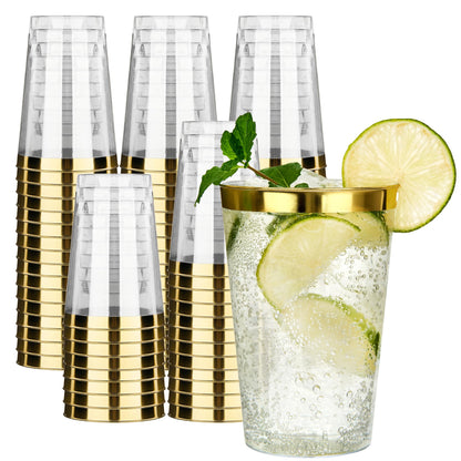 RACETOP 200 Pack 9 oz Clear Plastic Cups for Party | Disposable Clear Cup, Disposable Cups, Wine Glasses Cups, Plastic Cocktail Glasses