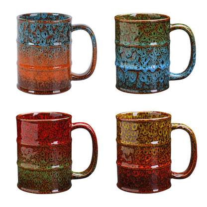 Coffee Mug,20 Oz Coffee Cups Ceramic Tea Cup Large Coffee Mug for Office and Home - Dishwasher and Microwave Safe Novelty Coffee Mug(1,Green and Blue)