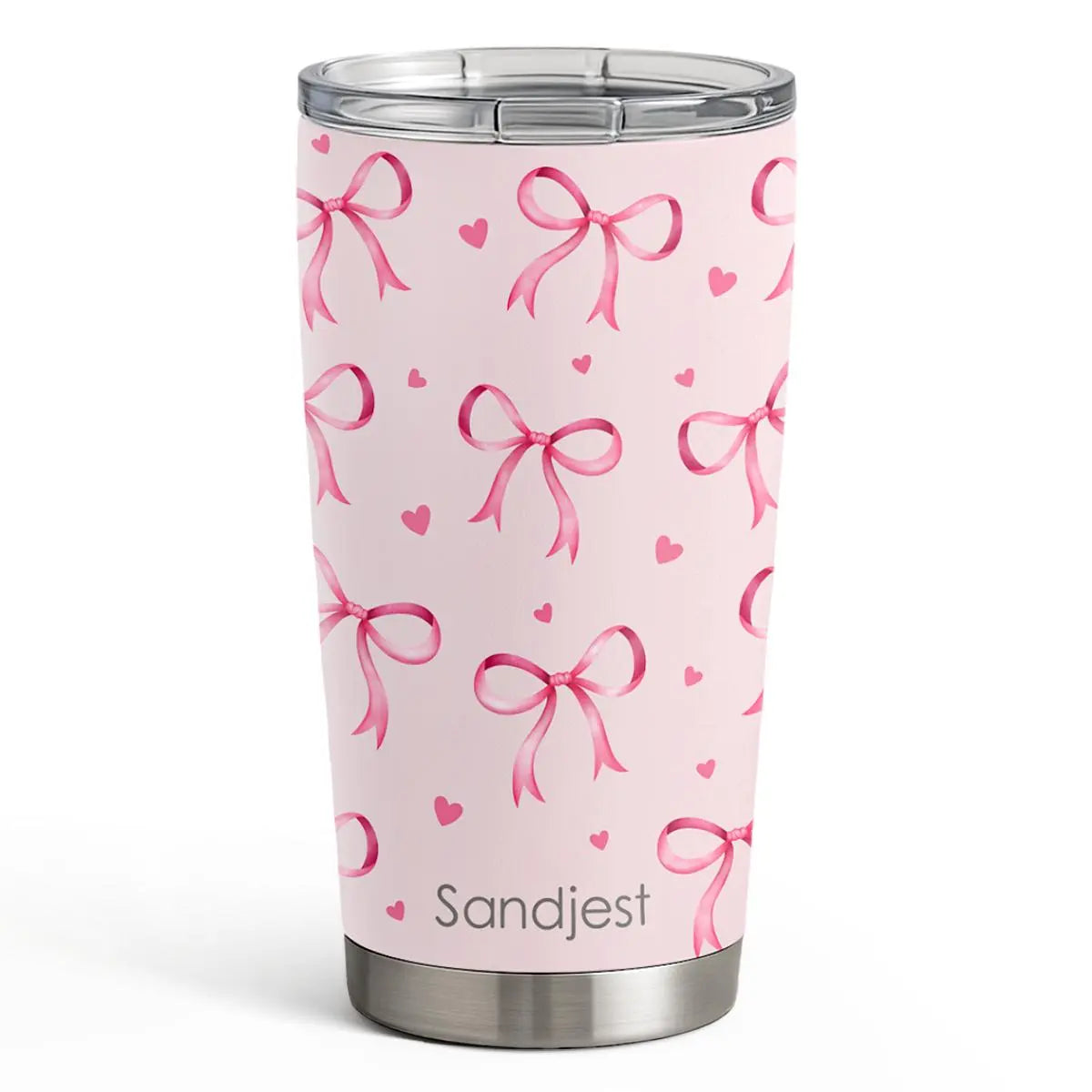 SANDJEST 20oz Stylish Botanical Daisies Insulated Stainless Steel Coffee Flask - Portable, Leakproof, Double-Wall Keeps Coffee Cozy Longer, Cup Holder Friendly, Reusable, Gym-to-Office Use, Iced or Hot Ready, Gift for Her