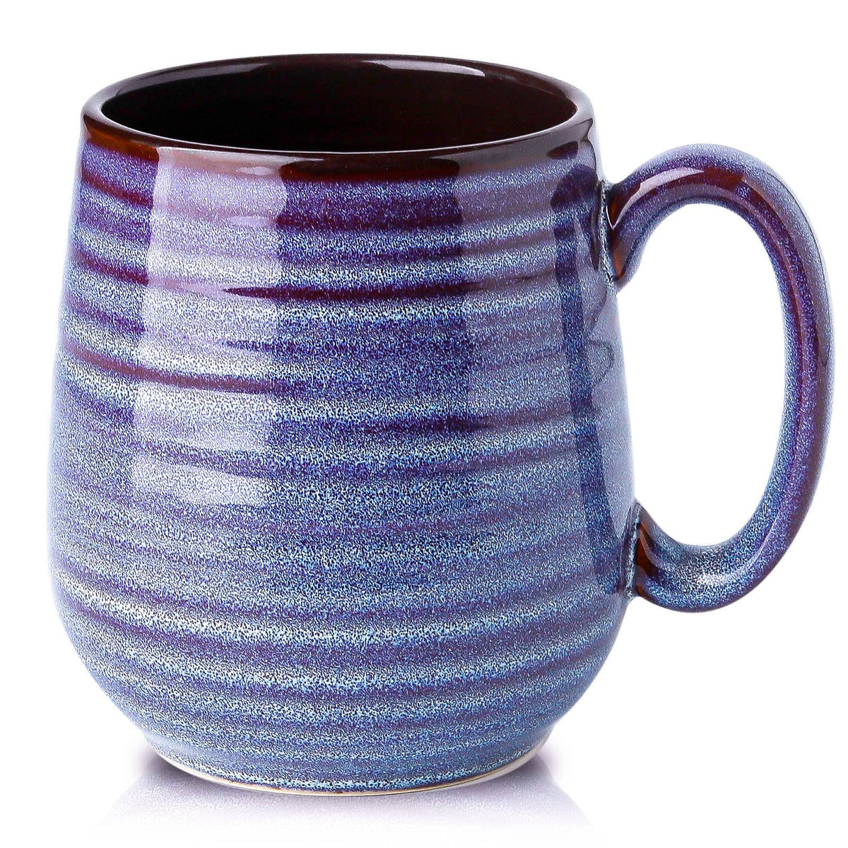 HASENSE Coffee Mug, 20 oz Ceramic Coffee Cup for Men and Women, Large Coffee Mug for Latte Coffee Tea Soup for Office and Home, Dishwasher and Microwave Safe, 1 PCS (Blue)
